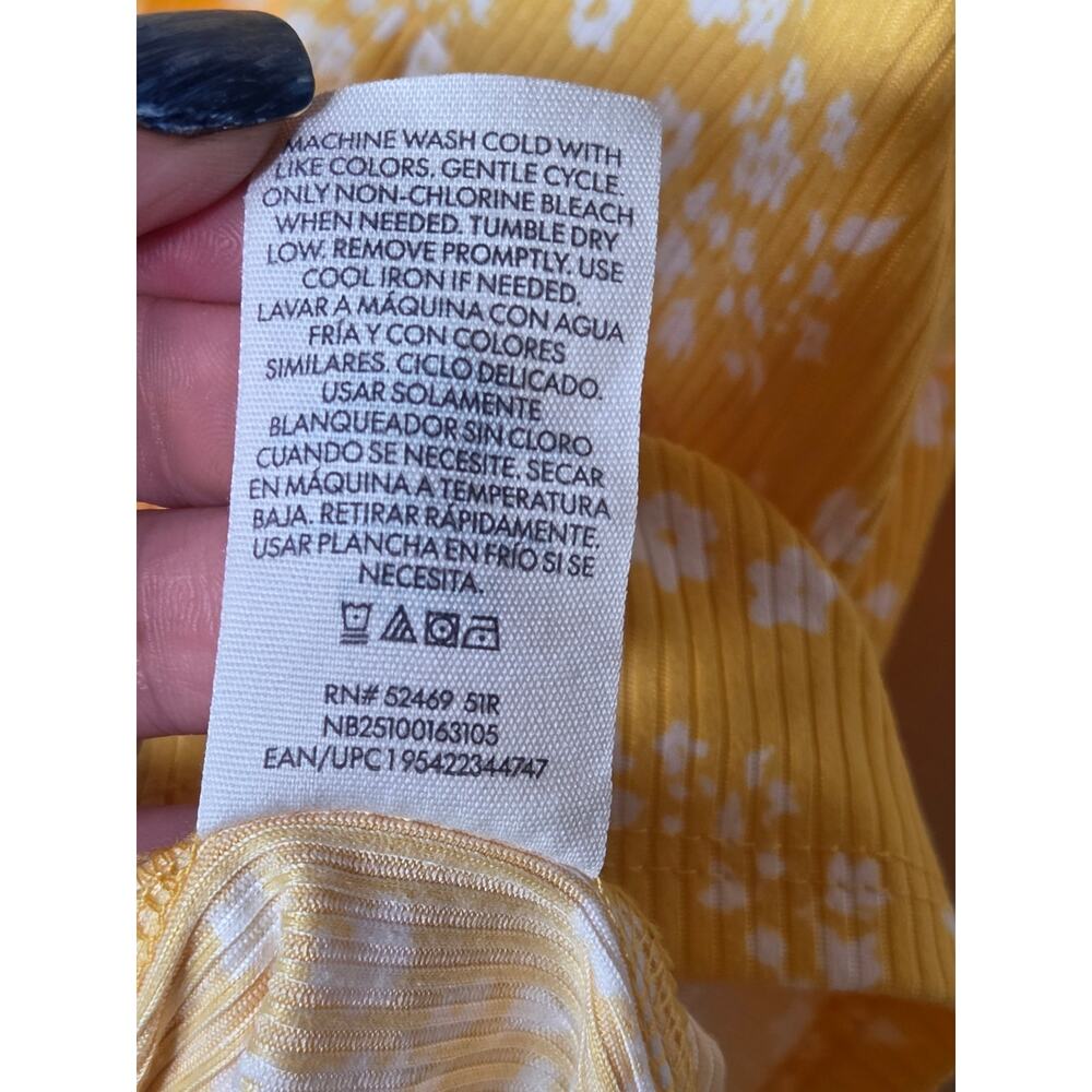 NWT No Boundaries Babydoll Mini Dress Sunray Yellow Size L 12-14 Women's Juniors - Picture 5 of 9